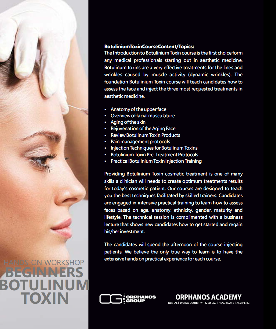 HANDS-ON WORKSHOP, BEGINNERS BOTULINUM TOXIN