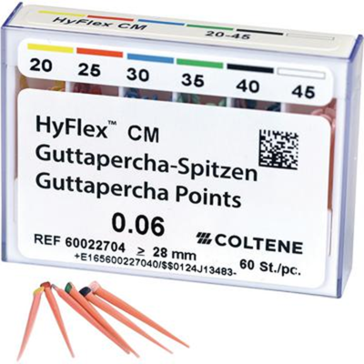 COLTENE HyFlex® Gutta-Percha CM – Thermoplasticized Gutta-Percha Points (60 pcs)