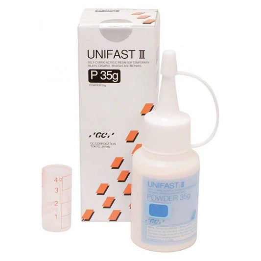 GC UNIFAST III Powder – Self-Curing Acrylic Resin with SURF Technology (100 g)