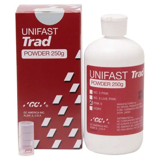 GC UNIFAST TRAD Powder – Self-Curing Acrylic Resin for Temporaries (100 g Ivory)