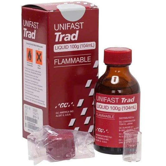 GC UNIFAST TRAD – Self-Curing Acrylic Resin for Temporaries (100 ml Liquid)