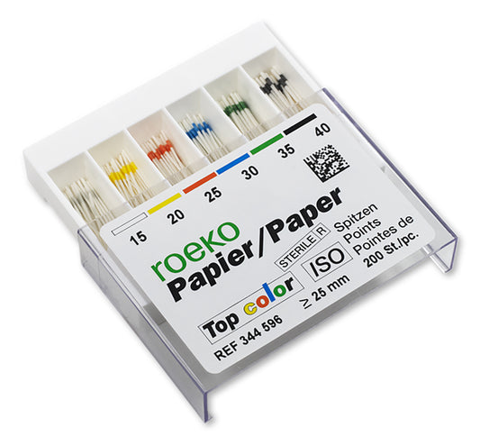 Roeko Paper Points Top Colour – Absorbent Sterile Paper Points